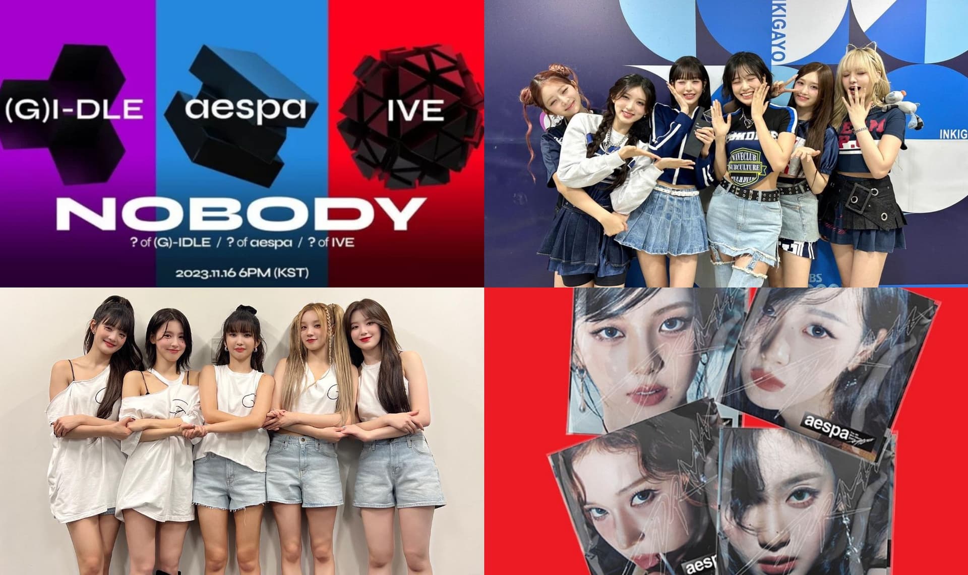 (G)I-DLE x aespa x IVE 四代女團夢幻連動!合作新曲《NOBODY》:「送給全球樂迷的禮物!」
