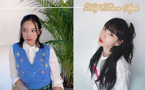 女團大勢「半綁髮」髮型推薦!韓妞溫柔感的2種綁法公開♡任何長度的頭髮都可以綁