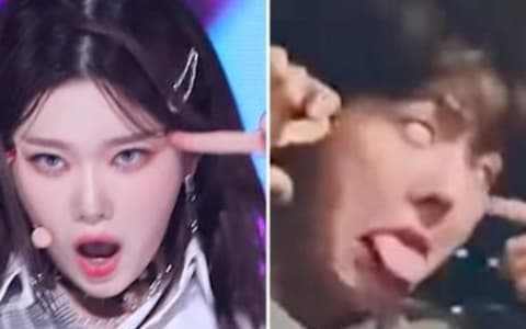 男愛豆模仿Billlie成員TSUKI的面部表情!為過於誇張的模仿而致歉!