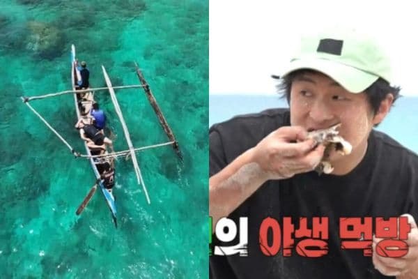 旗安84挑戰魚叉捕魚吃滿嘴沙!狂吃生魚片讓當地人都傻眼!